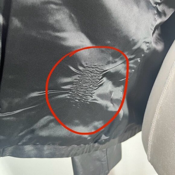 Vintage Jones New York Leather Button down Blazer Jacket Black Size S pockets - Picture 7 of 11